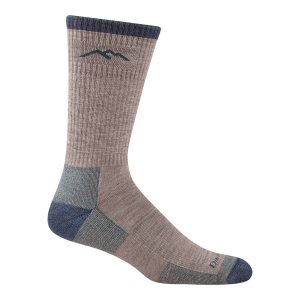 Darn Tough Men's Hiker Micro Crew Midweight Cushioned Merino Wool Hiking Socks Taupe Navy Outdoor Trekking Backpacking Boot Socks